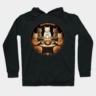 Illumicati Secret Society of Cats Tea Party Hoodie